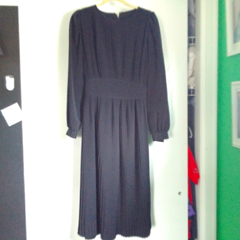 Creepy Vintage Black Poly Dress